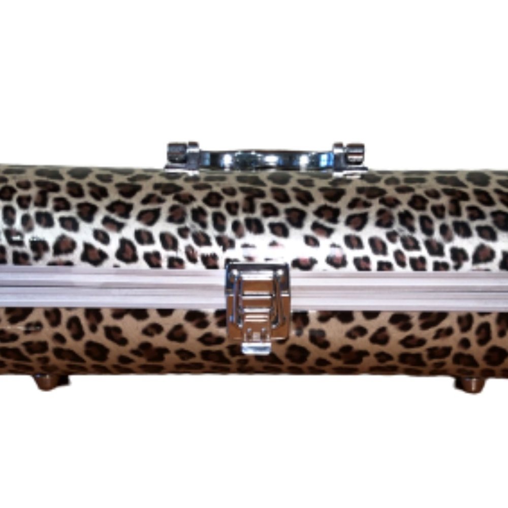 Wine Purse Carrier Bag - Cheetah/ Leopard Print W/ Corkscrew